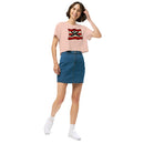 Vintage Bricks Red Kanone Krone Piratenschiffe Damen Crop Top