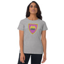 Vintage Bricks Castle Pink Shield with Crown Women's short sleeve t-shirt