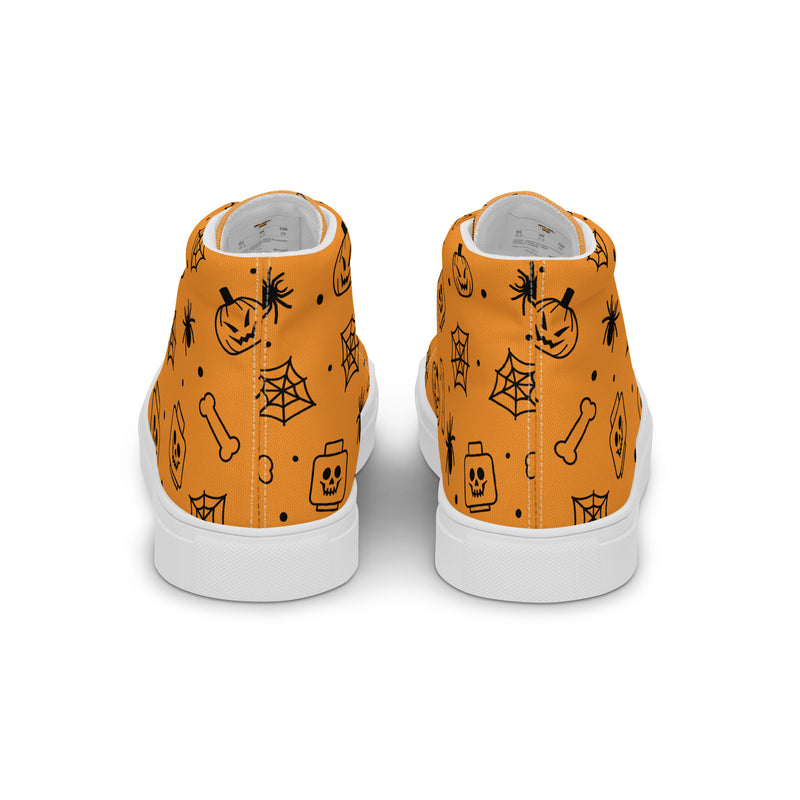 Skeletons Ghost Spiders Halloween 2 Women’s high top canvas shoes