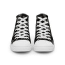 Schwarzer Skelettkopf mit Knochen Damen High Top Canvas Schuhe