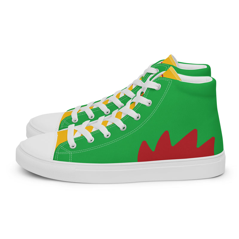 Vintage Castle Dragon 3 Shield Women’s high top canvas shoes