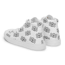 White Skeleton Head with Bones Women’s high top canvas shoes