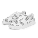 White Skeleton Women’s Lace-Up Canvas Shoes