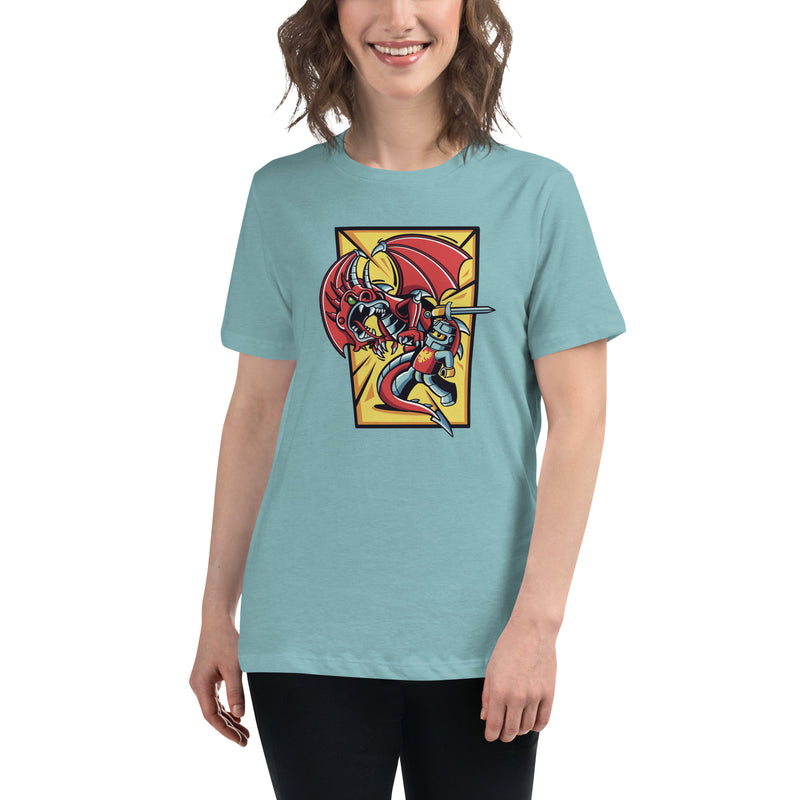 Bricks And Dragons v2 Minifigure Women's Relaxed T-Shirt