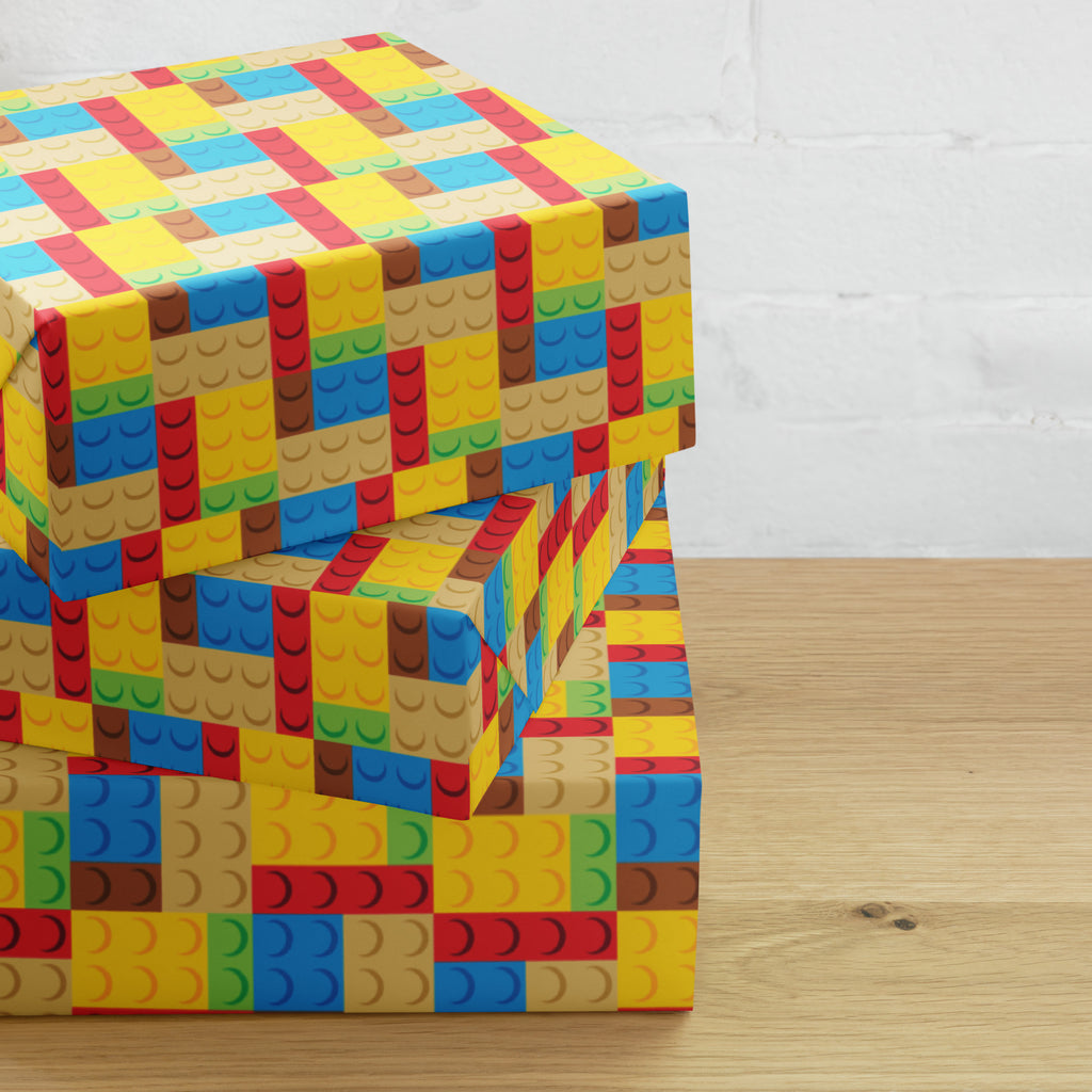 Wrapping Paper Building Building Bricks Blocks Pattern Gift Wrapping paper sheets