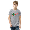 Vintage Weihnachten Weltraum Planet Weihnachtsmann Schlitten Rentier Jugend Kurzärmeliges T-Shirt