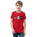 Benutzerdefiniertes Baustein-T-Shirt aus Baumwolle für Kinder von Spidey Ghostie Spin Team Minifigurenkopf