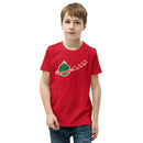 Vintage Weihnachten Weltraum Planet Weihnachtsmann Schlitten Rentier Jugend Kurzärmeliges T-Shirt