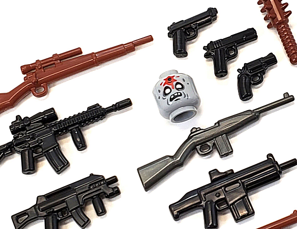 Brickarms Zombie Defense Weapons and Accessories Pack For Minifigures 2020
