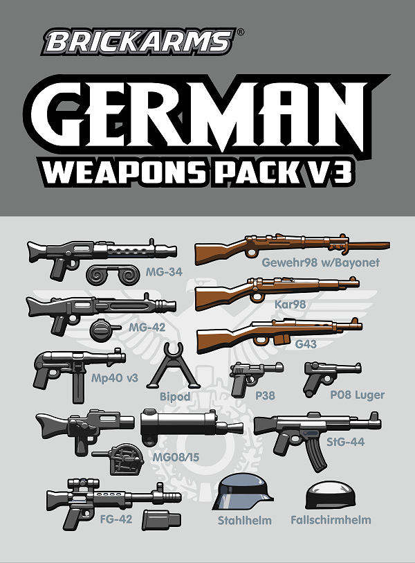BrickArms German Minifigure Weapons Pack v3