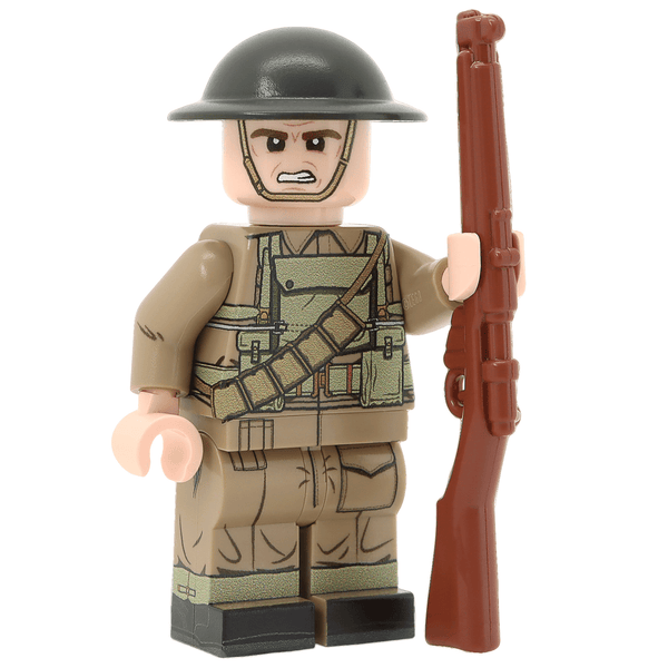 United Bricks WW2 BEF Rifleman Military Soldier Minifigure