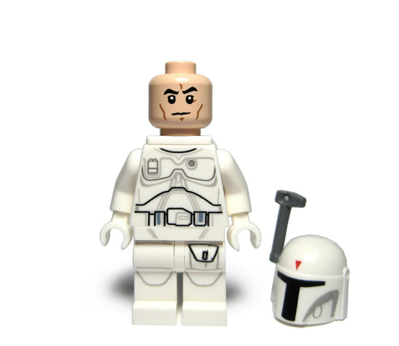Lego White Boba Fett Minifigure Detailed Pattern Prototype SW0631