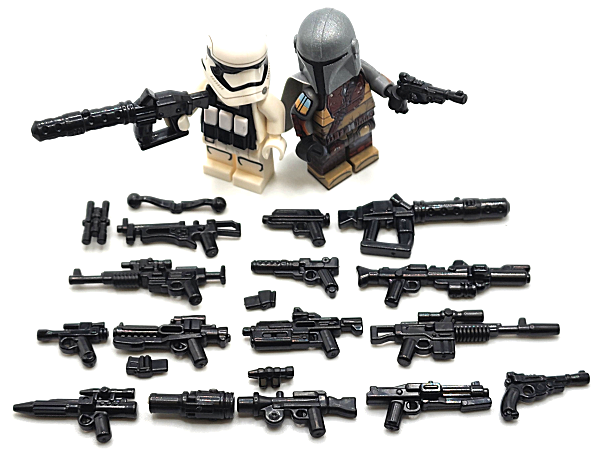 Brickarms Blaster Revolution v2 Weapons Pack for Building Minifigures Galactic Wars