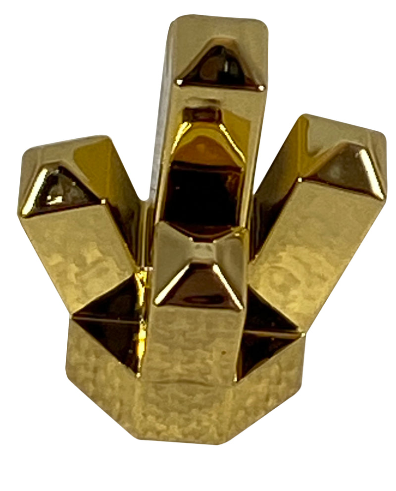 Custom Lego Gold Plated Rock Crystal 5 Point Gem Part