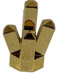 Benutzerdefiniertes Lego vergoldetes Bergkristall-5-Punkt-Edelsteinteil