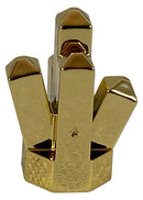 Benutzerdefiniertes Lego vergoldetes Bergkristall-5-Punkt-Edelsteinteil