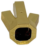 Benutzerdefiniertes Lego vergoldetes Bergkristall-5-Punkt-Edelsteinteil