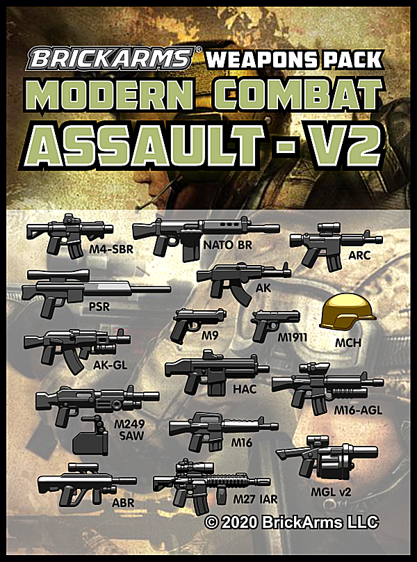 Brickarms Modern Combat Assault Weapons Pack v2