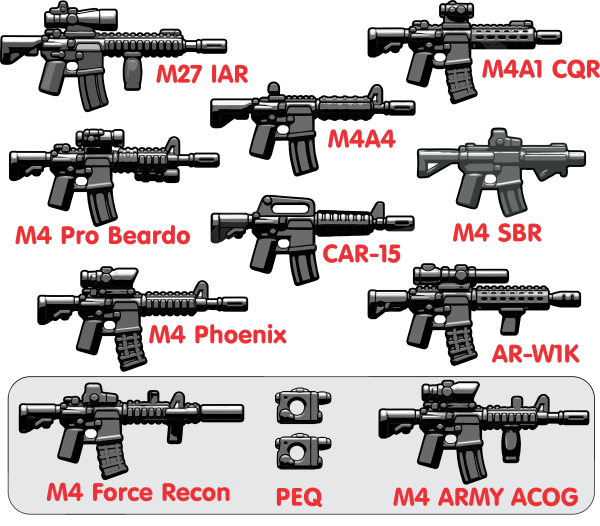 BrickArms Modern Combat Mission Weapons Military Pack for Minifigures