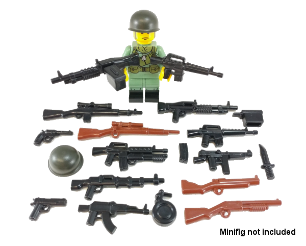 BrickArms Vietnam Weapons Pack Minifigure Scale