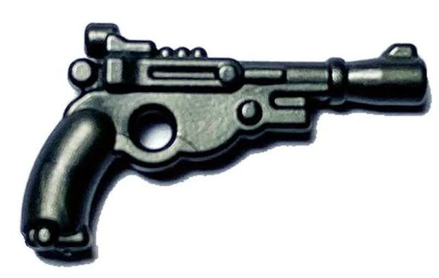 BrickArms Black Galactic Blaster Pistol Weapon Gun Blaster for Minifigures