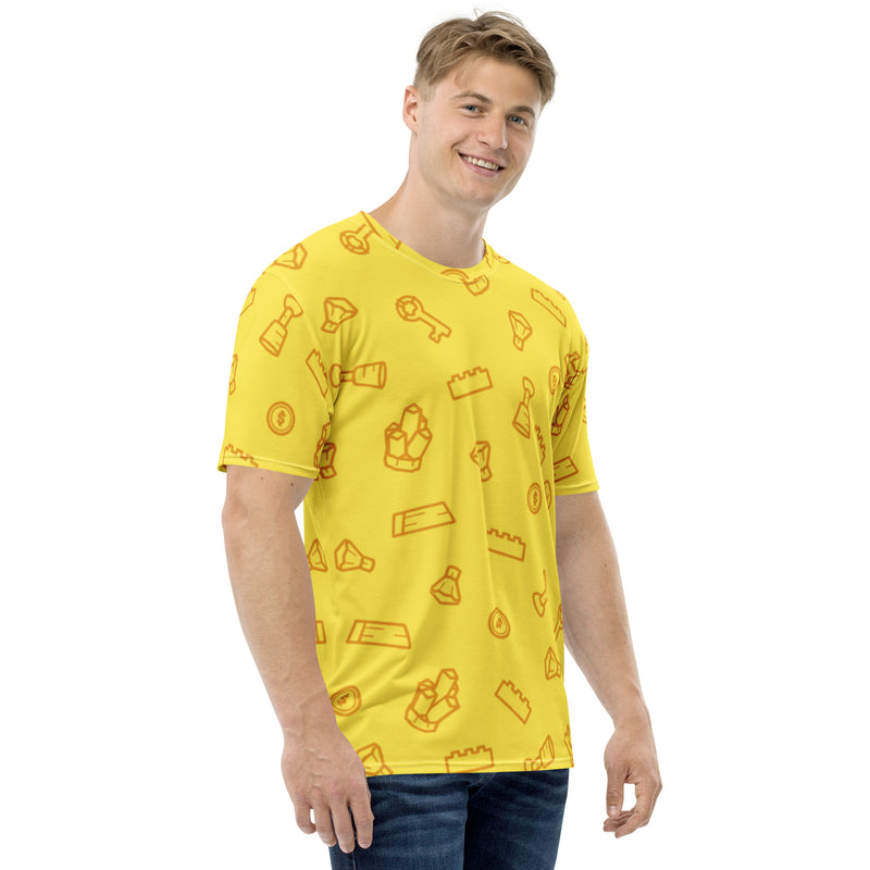 Treasure Gold All-Over Print Men's Crew Neck T-Shirt