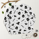 Weißes gruseliges Gespenst, Fledermaus, Kürbis, Hexe, Schlange Halloween Brick Minifigur Teile Unisex Sweatshirt