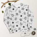 Weißes gruseliges Skelett, Spinne, Kürbis Halloween Brick Minifigur Teile Unisex Sweatshirt