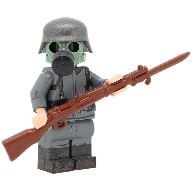 United Bricks WW1 Military Minifigure German Soldier with Gas Mask