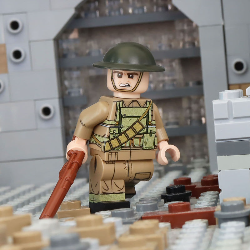 United Bricks WW2 BEF Rifleman Military Soldier Minifigure