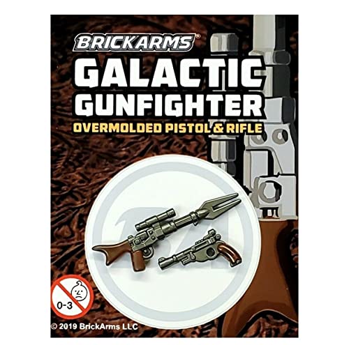 BrickArms Galactic Bounty Hunter Reloaded Pistol & Rifle Weapon Gun for Minifigures Star Galactic Wars