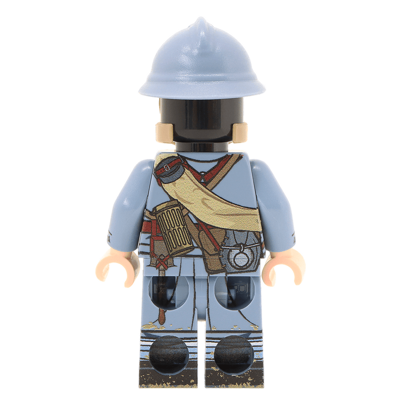 United Bricks WW1 Military Minifigure French Soldier with Gas Mask