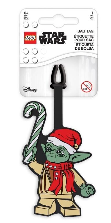 Lego Star Wars Christmas Luggage Bag Tag Yoda New