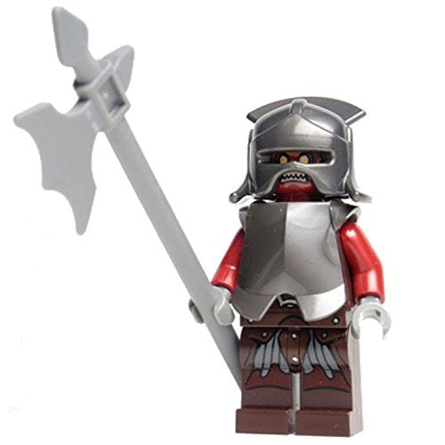 Lego Lord Of The Rings Minifigure Uruk-hai With Armour Helmet And Axe