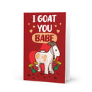 I Goat You Babe Minifigure Goat Valentine's Day Love Animal Greeting Card