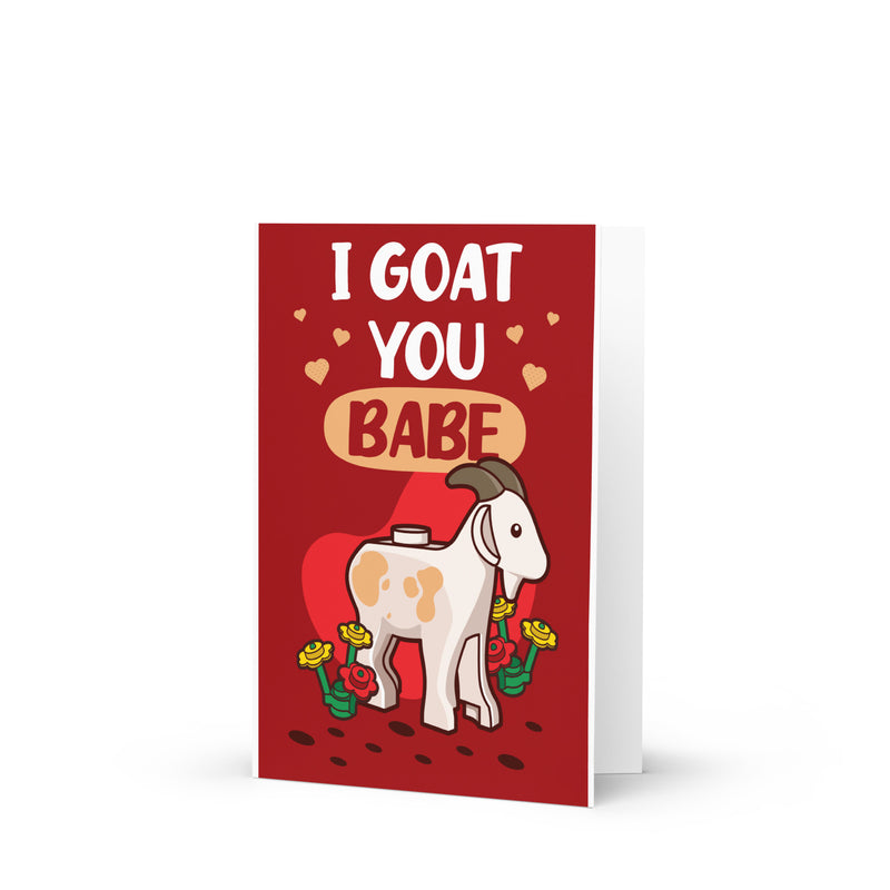 I Goat You Babe Minifigure Goat Valentine's Day Love Animal Greeting Card