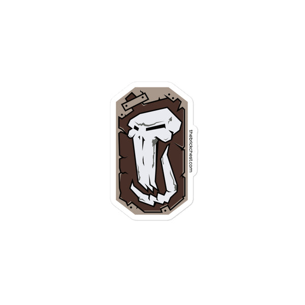 Vintage Castle Fantasy Shield Troll Skull Brick Minifigure Sticker