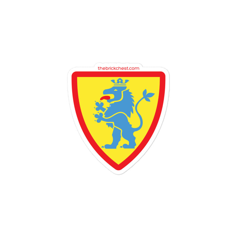 Vintage Castle Shield Lionking Brick Minifigure Sticker