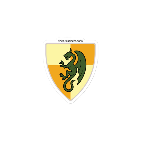 Vintage Castle Shield Dragon 1 Brick Minifigure Stickers