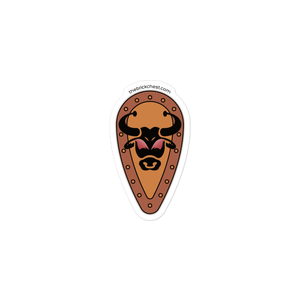 Vintage Castle Shield Bull Brick Minifigure Stickers