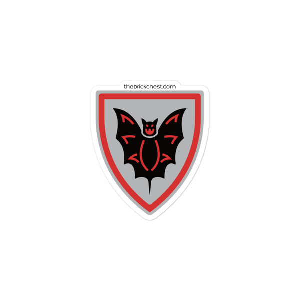Vintage Castle Shield Bat Brick Minifigure Stickers
