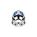 Blauer und roter 501. Minifiguren-Helmaufkleber