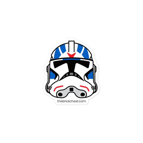 Blue and Red 501st Minifigure Helmet Sticker