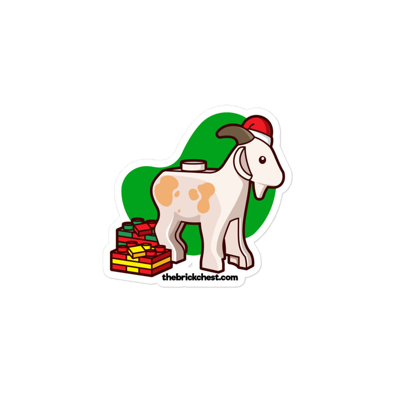 Holiday Goat Minifigure Bubble-free stickers