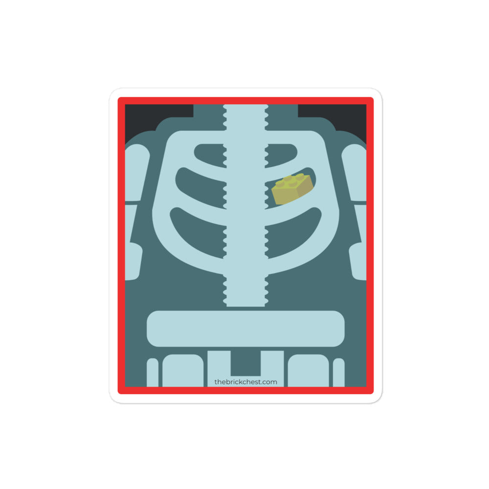 Minifigure Brick Chest Skeleton Xray Bubble-free stickers