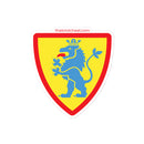 Vintage Schlossschild Löwenkönig Ziegel Minifigur Sticker