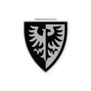 Vintage Schloss Schild Falke Ziegel Minifigur Aufkleber