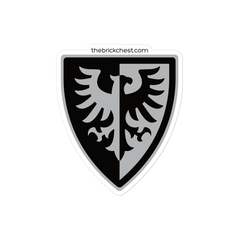 Vintage Castle Shield Falcon Brick Minifigure Sticker