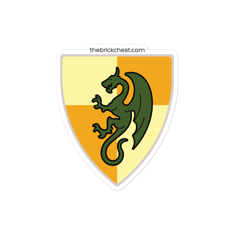 Vintage Castle Shield Dragon 1 Brick Minifigure Stickers