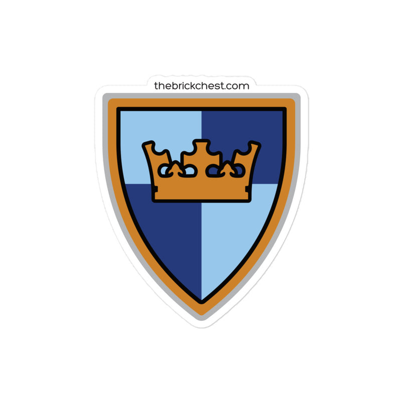 Vintage Castle Shield Crown Brick Minifigure Stickers